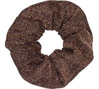 styleBREAKER Femme XXL Élastique à cheveux en tissu doux scintillant, élastique, Scrunchie Style Rétro, élastique à tresse 04027047, couleur:Caramel
