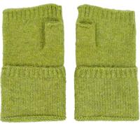styleBREAKER Femmes Gants tricotés sans doigts Couleur unie avec ceinture, gants chauds d'hiver 09010052, couleur:Vert limette