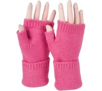 styleBREAKER Femmes Gants tricotés sans doigts Couleur unie avec ceinture, gants chauds d'hiver 09010052, couleur:Rose