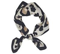 styleBREAKER foulard avec motif animal léopard imprimé | Écharpe carrée avec bord coloré | Doux comme la soie et polyvalent | 70 x 70 cm | Accessoire bandana pour femme, beige/noir, taille unique
