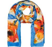 styleBREAKER Foulard femme motif fleurs aquarelle,Bleu