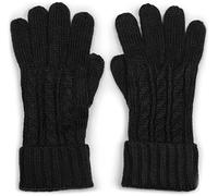 styleBREAKER gants chaud avec motif tressé et double collerette, gants d'hiver tricotés, femme 09010009, couleur:Noir