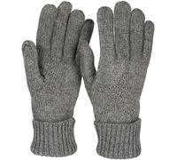styleBREAKER gants chauds avec application brillante en forme d'étoile et collerette double gants en maille, femme 09010008, couleur:Gris foncé chiné