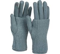 styleBREAKER Gants pour écran tactile 3 en 1 pour femmes avec poignets en tricot amovibles | Gants d'hiver | 3 variantes de port | Doux chaud élastique dans de nombreuses couleurs, Bleu clair