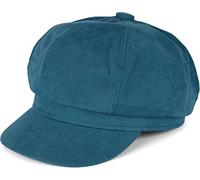 styleBREAKER Ladies Soft Fabric Balloon Cap, Peaked Hat Vintage Style, Bakerboy Slider Cap, Newsboy Cap 04023086, Couleur:Pétrole