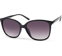 styleBREAKER Lunettes de soleil pour dames Oversize avec verres ovales en polycarbonate et monture en plastique, Retro Style 09020092, couleur:Monture noire/verre dégradé gris