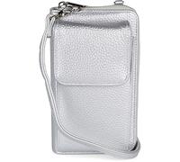 styleBREAKER Mini-portefeuille pour dames avec compartiment pour téléphone portable et protection RFID, sac à bandoulière, poche pour téléphone portable, sac croisé 02012362, couleur:Argent