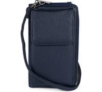 styleBREAKER Mini-portefeuille pour dames avec compartiment pour téléphone portable et protection RFID, sac à bandoulière, poche pour téléphone portable, sac croisé 02012362, couleur:Bleu foncé