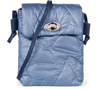 styleBREAKER Mini sac à bandoulière pour femme, surpiqûre en losange, fermeture rotative, poche surpiquée, surpiqûre unie 02012377, couleur:Bleu