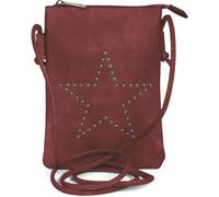 styleBREAKER Mini sacoche avec découpes en forme d'étoile, sac en bandoulière, sac à main, femmes 02012235, couleur:Bordeaux-rouge