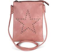 styleBREAKER Mini sacoche avec découpes en forme d'étoile, sac en bandoulière, sac à main, femmes 02012235, couleur:Vieux rose-