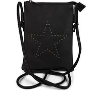 styleBREAKER Mini sacoche avec découpes en forme d'étoile, sac en bandoulière, sac à main, femmes 02012235, couleur:Noir