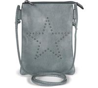 styleBREAKER Mini sacoche avec découpes en forme d'étoile, sac en bandoulière, sac à main, femmes 02012235, couleur:Bleu