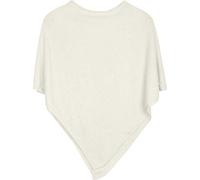 styleBREAKER Poncho doux en maille fine de couleur unie, col rond, femme 08010042, couleur:Crème
