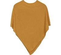 styleBREAKER Poncho femme asymétrique maille fine col rond,Curry