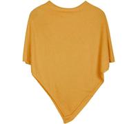 styleBREAKER Poncho femme asymétrique maille fine col rond,Jaune