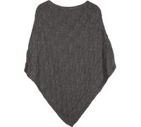 styleBREAKER Poncho Femme en Maille épaisse avec Motif torsadé, col Rond, Cape Tricot Chaud, Poncho d’Hiver élégant 08010040, Couleur:Gris foncé