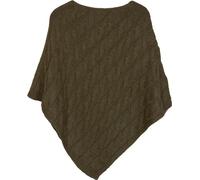 styleBREAKER Poncho Femme Grosse Maille torsadée col Rond | Poncho triangulaire, longueur dos 80cm, élastique, taille unique, toucher doux, matière chaude, sans manches.