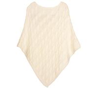 styleBREAKER Poncho Femme Grosse Maille torsadée col Rond | Poncho triangulaire, longueur dos 80cm, élastique, taille unique, toucher doux, matière chaude, sans manches.