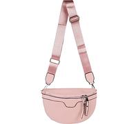 styleBREAKER Sac à bandoulière femme en forme de demi-lune, bandoulière réglable amovible, sac à main uni 02012380, couleur:Vieux rose-