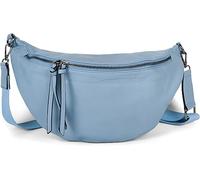 styleBREAKER Sac à bandoulière pour femme en forme de croissant, bandoulière réglable et amovible, sac à main uni 02012386, couleur:Bleu clair