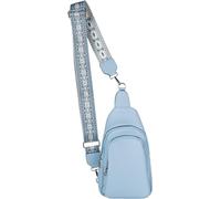 styleBREAKER Sac à dos bandoulière femme similicuir,Bleu clair