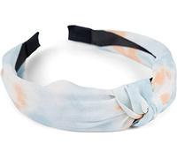 styleBREAKER Serre-tête femme en tissu avec motif batik coloré, noeud torsadé, bandeau, ornement de cheveux 04027046, couleur:Turquoise-orange