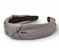styleBREAKER Serre-tête femme rayé à nœud torsadé,Gris