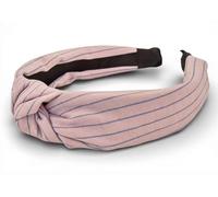 styleBREAKER Serre-tête femme rayé à nœud torsadé,Rose-