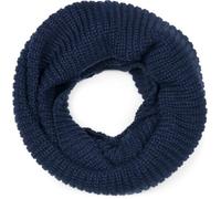styleBREAKER Snood en maille fine unisexe | Col doux et extensible à fines côtes pour l’hiver | Tour de cou chaud pour femmes et hommes, Bleu nuit