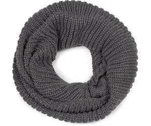 styleBREAKER Snood en maille fine unisexe | Col doux et extensible à fines côtes pour l’hiver | Tour de cou chaud pour femmes et hommes, Gris foncé