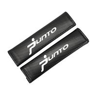 Stylecart 2 Pièces Coussinets Ceinture sécurité Voiture en Fibre de Carbone, pour FI-at Punto Apparence Mode Coussinets Ceinture sécurité Protecteur,Black
