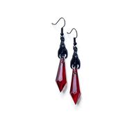 StyleJella Boucles d'oreilles pendantes en forme de chauve-souris gothique en cristal noir pour Halloween, cosplay, vacances, cadeau, Laiton, Pas de gemme