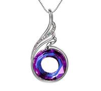 StyleJella Collier Phénix « Rise From the Ashes » fabriqué avec des cristaux d'Autriche, symbole de chance et de renouveau, collier avec pendentif en strass, cadeau d'anniversaire de mariage, Laiton