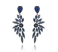 StyleJella Grandes boucles d'oreilles pendantes en forme de larme en cristal pour femme avec strass pour mariage, bal de fin d'année, bijoux, Acier inoxydable, Pas de gemme