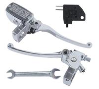Stylemafia Levier de maître-cylindre de frein et d'embrayage universel pour moto 25 mm compatible avec Honda, Kawasaki, Suzuki, Yamaha (argenté)
