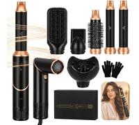 Styler à Air Chaud, 1000W 6-En-1 Kit Coiffage Styler Beauté Embout Boucleur