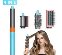 Styler À Air Chaud 6 En 1 Et Brosse Sèche-Cheveux,Ensemble Multi-Cheveux Avec Bigoudi À Enroulement Automatique,Outils De Coiffure,Cadeau Pour Femmes/Belle.Hs Cyan 4 In 1.Coréenne