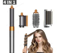 Styler À Air Chaud 6 En 1 Et Brosse Sèche-Cheveux,Ensemble Multi-Cheveux Avec Bigoudi À Enroulement Automatique,Outils De Coiffure,Cadeau Pour Femmes/Belle.Hs Gray 4 In 1.