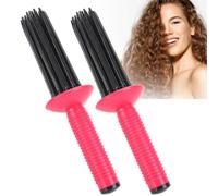 Styler For Curly Hair, Curl Tools Hair Bigoudi Hair Fluffy Curling Roll Peigne Baguette À Friser Anti-Dérapante Outils De Coiffure Baguette À Friser