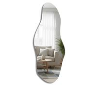STYLER Miroir mural Organic 50 x 100 cm I Miroir design sans cadre de forme organique I Décoration murale minimaliste inspirée de la nature et des courbes douces I Miroir moderne pour salon et chambre