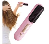 Styler Pour Cheveux Courts - Peigne Lissant Chauffant Portable Avec 3 Réglages De Chaleur Et Affichage LED, Conception Anti-brûlure, Brosse Lissante Légère Pour Les Voyages Et Une Utilisation Quotidie
