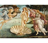 STYLER Tableau sur toile Naissance de Vénus 70 x 100 cm (PRÊT À HANG) | Art classique de Botticelli | Tableau mural pour salon, chambre, bureau | Élégance & histoire | Fabriqué en Europe
