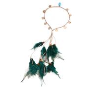 Styles bandeau à plumes à franges bandeau à pendentif en corde de perles pour femmes et adolescents fêtes à thème et couvre-chef ethnique de voyage