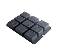Styles chinois Fortunes Mousses Moule à gâteau 4/9 cavité en silicone pour fabrication de bougies au chocolat Design traditionnel avec outil de cuisine multi-usages