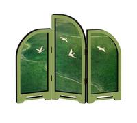 Styles Chinois rétro 3 Panneaux Minis paravent de Bureau Ornement Feng Shui pour la décoration intérieure Oriental Minis paravent de Bureau