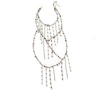 Styles Collier cascade portable pour femme avec pampilles de perles multicouches Accessoires de bijoux tendance Bijoux de cou élégants