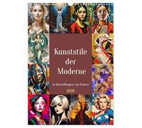 Styles d'art moderne dans les représentations de femmes (calendrier mural 2026 DIN A3 haut), calendrier mensuel CALVENDO