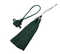 Styles ethniques faits à la main Pompons bicolores avec nœuds de bonne chance Pendentif suspendu Décoration de la maison Porte-clés de mode Accessoire fait main Origine