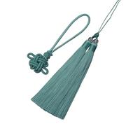 Styles ethniques faits à la main Pompons bicolores avec nœuds de bonne chance Pendentif suspendu Décoration de la maison Porte-clés de mode Accessoire fait main Origine